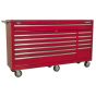 Rollcab 12 Drawer with Ball Bearing Slides Heavy-Duty - Red Sealey Part No. AP6612