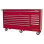 Rollcab 12 Drawer with Ball Bearing Slides Heavy-Duty - Red Sealey Part No. AP6612