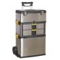 Mobile Stainless Steel/Composite Toolbox - 3 Compartment Sealey Part No. AP855