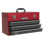 Tool Chest 3 Drawer Portable with Ball Bearing Slides - Red/Grey Sealey Part No. AP9243BB