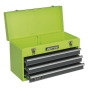 Tool Chest 3 Drawer Portable with Ball Bearing Slides - Hi-Vis Green Sealey Part No. AP9243BBHV