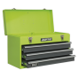 Tool Chest 3 Drawer Portable with Ball Bearing Slides - Hi-Vis Green Sealey Part No. AP9243BBHV