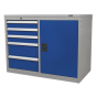 Industrial Cabinet/Workstation 5 Drawer & 1 Shelf Locker Sealey Part No. API1103B