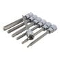 Extra Long 3/8in Square Drive Hex Bit Sockets 7Piece by BlueSpot - 1516