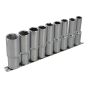 Deep Socket Set of 9 Metric 1/2in Square Drive by BlueSpot - 1541