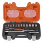 S160 Socket Set of 16 Metric & AF 1/4in Drive by Bahco - S160