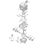 Crankcase and Cylinder Assembly for Stihl BG66 Blower