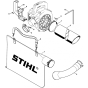 Vacuum Attachment Assembly for Stihl BG72 Blower