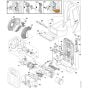 Fan and motor assembly, Motor housing, Backplate for Stihl BGA 300.1 Cordless Leaf Blower