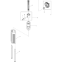 Striking Mechanism, Cylinder Guide Assembly for Wacker BH23-5000610380 (Petrol) Rev.102 Breakers