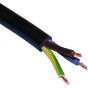 Black Rubber Flexible Cable 1.5mm 3-core (50 Metre)