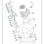 Blast Wheel Assembly for Husqvarna BLASTRAC 2-48DS Steel Shot Blaster