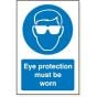 Eye Protection Must Be Worn Sign Blue