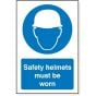 Safety Helmets must be Worn Sign Blue - MB004