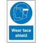 Wear face Shield Sign Blue 240mm x 360mm - MB014