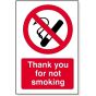 Thank No Smoking S/Adhesive