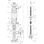 Guide Cylinder Assembly for Wacker BS60-2 Walbro Carb (Manual Choke) Rammer