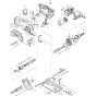 Main Assembly for Makita BSS501 Cordless Circular Saw