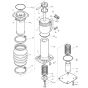 Spring And Guide Unit (S/N 101540601451-101540609999) for Bomag BT65/4 Rammers