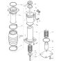 Spring And Guide Unit (S/N 101540601001-101540601450) for Bomag BT65/4 Rammers