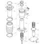 Spring And Guide Unit (S/N 101540581984-101540589999) for Bomag BT65/4 Rammers