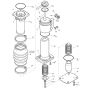 Spring And Guide Unit (S/N 101540581001-101540581983) for Bomag BT65/4 Rammers