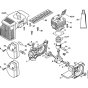 Crankcase, Cylinder Assembly for Stihl BT120C Earth Auger