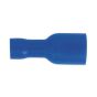 Fully Insulated Terminal 6.3mm Female Blue Pack of 100 Sealey Part No. BT16