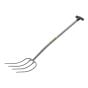 All Metal 4 Prong Manure Fork T Handle by Bulldog - BMFT