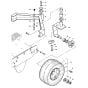 Supporting Wheel (S/N 101620200101 to 101620200340) Assembly for Bomag BW 71 E (101620200101 to 101620201000) Roller