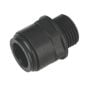 Straight Adaptor 15mm 1/2"BSP Pack of 2 (John Guest Speedfit - PM011514E) Sealey Part No. CAS15SA