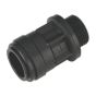 Straight Adaptor 22mm 3/4"BSP Pack of 2 (John Guest Speedfit - PM012216E) Sealey Part No. CAS22SA