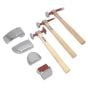 Deluxe Panel Beating Set 7pc Drop-Forged with Hickory Shafts Sealey Part No. CB57