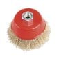 Brassed Steel Cup Brush Dia.100mm M14 x 2mm Sealey Part No. CBC100