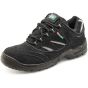 Trainer Shoe Dual Density PU Sole c/w Leather Upper Steel Toe Cap Blk Sz 03