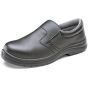 Micro-Fibre Slip On Shoe S2 Slip Resistant with Steel Toe Cap Black Size 10