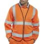 Hi-Vis Long Sleeve Jerkin Fire Retardant Saturn Orange Size XXL