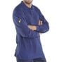 Polo Long Sleeved Hi-Vis Anti Static Fire Retardant Navy Blue Size SML