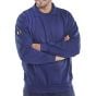 Sweatshirt Ribbed Cuff Anti-Static Flame Retardant Navy Blue Size SML