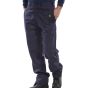 Trousers Button Waistband 300gsm Cotton Flame Retardant Navy Blue Size 44