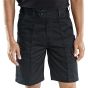 Industrial Work Shorts Sewn in Crease 2 Cargo/Rear Pockets Zip Fly Black 38