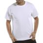 Tee Shirt H/Weight 180gsm Cotton Twin Stitching Hem Neck & Waist White MED