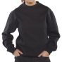 Sweatshirt Polyester Cotton Fleece Inner Ribbed Cuff/Waistband Black XXL