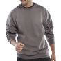 Sweatshirt Polyester Cotton Fleece Inner Ribbed Cuff/Waistband Grey 3XL