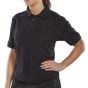 Click Polo Shirt Poly/Cotton Side Vent 3 Button Cuffed Sleeve Black 3XL