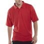 Click Polo Shirt Poly/Cotton Side Vent 3 Button Cuffed Sleeve Red LGE