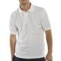 Click Polo Shirt Poly/Cotton Side Vent 3 Button Cuffed Sleeve White SML