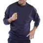 Premium Sweatshirt Cotton/Poly Drop Shoulder Rib Cuff/Waist Navy Blue M