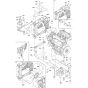 Engine Compartment Assembly -2 for Husqvarna CRT 48 Petrol Trowel