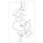 Blade (Left) Assembly for Husqvarna CRT 48 PS Petrol Trowel